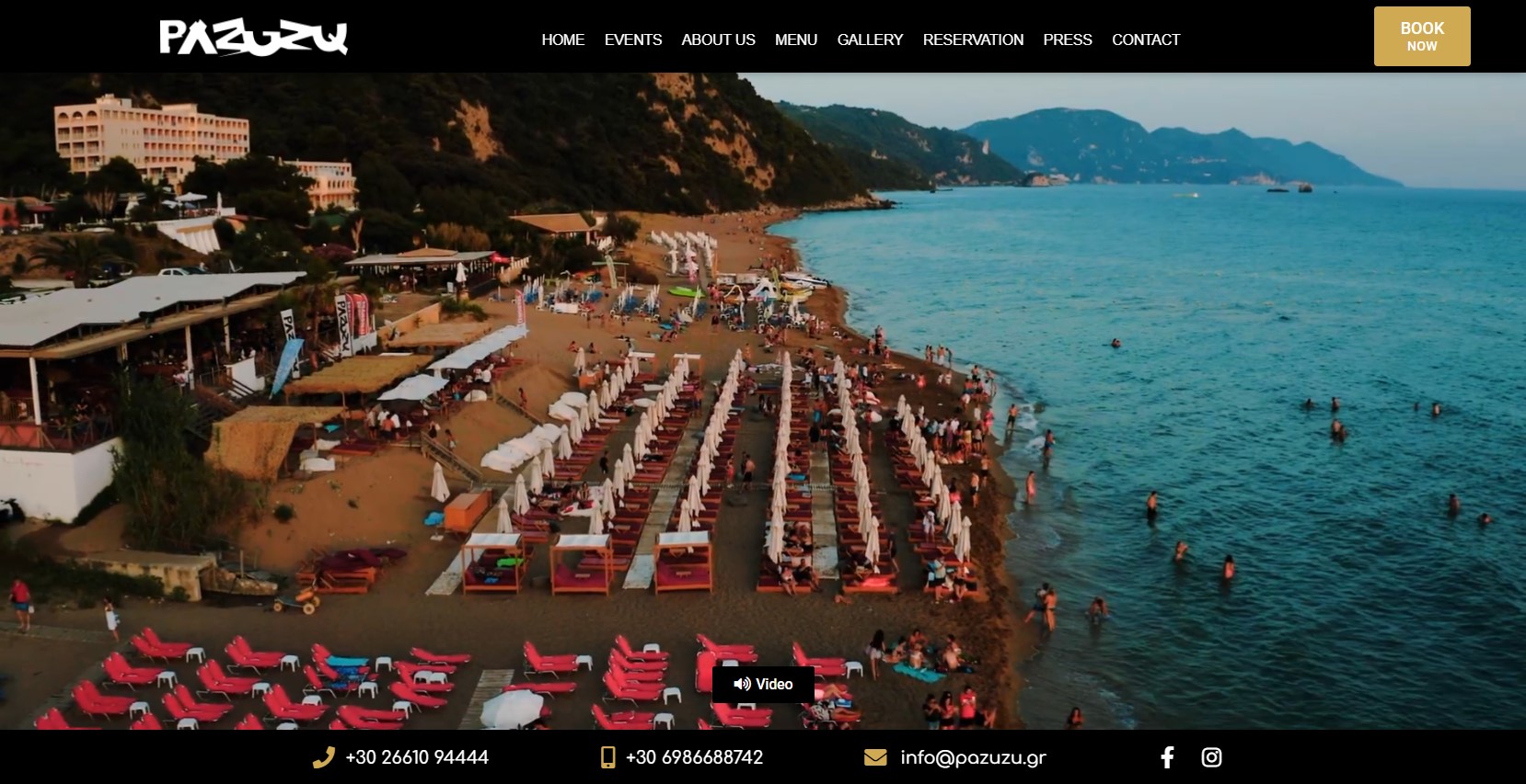 Κατασκευή Ιστοσελίδων Κέρκυρα - Pazuzu Glyfada Beach Bar cover image ιστοσελίδα Κέρκυρα