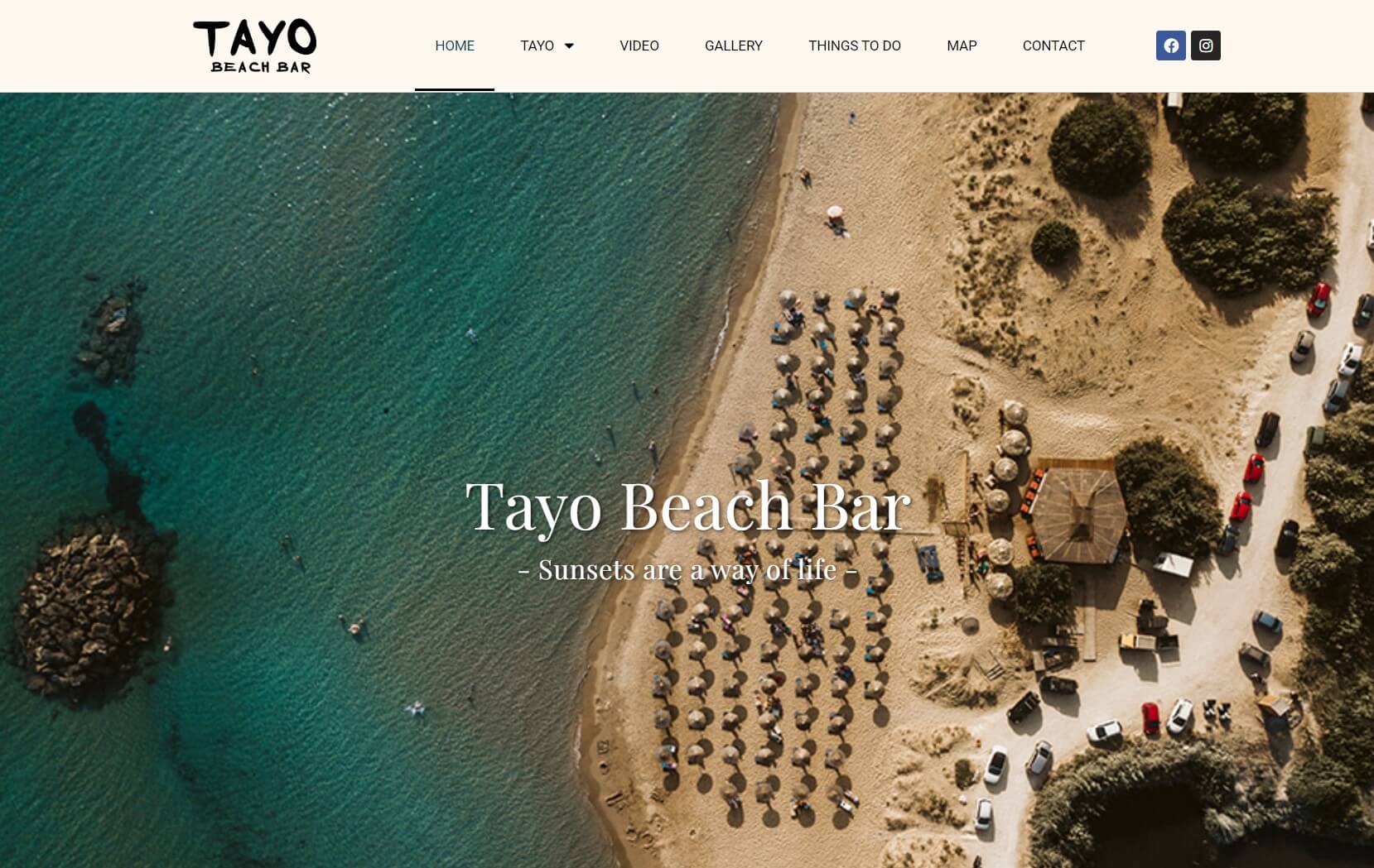 Κατασκευή Ιστοσελίδων Κέρκυρα - Tayo Beach Bar cover image ιστοσελίδα Κέρκυρα
